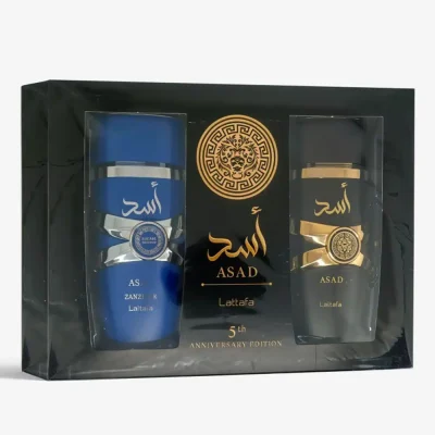 Set de regalo Asad Negro y Asad Zanzibar Lattafa