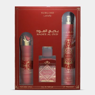 Set de regalo Badee Al Oud Sublime Lattafa 3 piezas