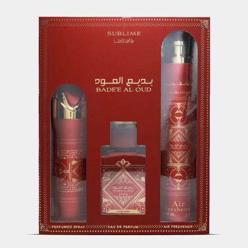 Set de regalo Badee Al Oud Sublime Lattafa 3 piezas